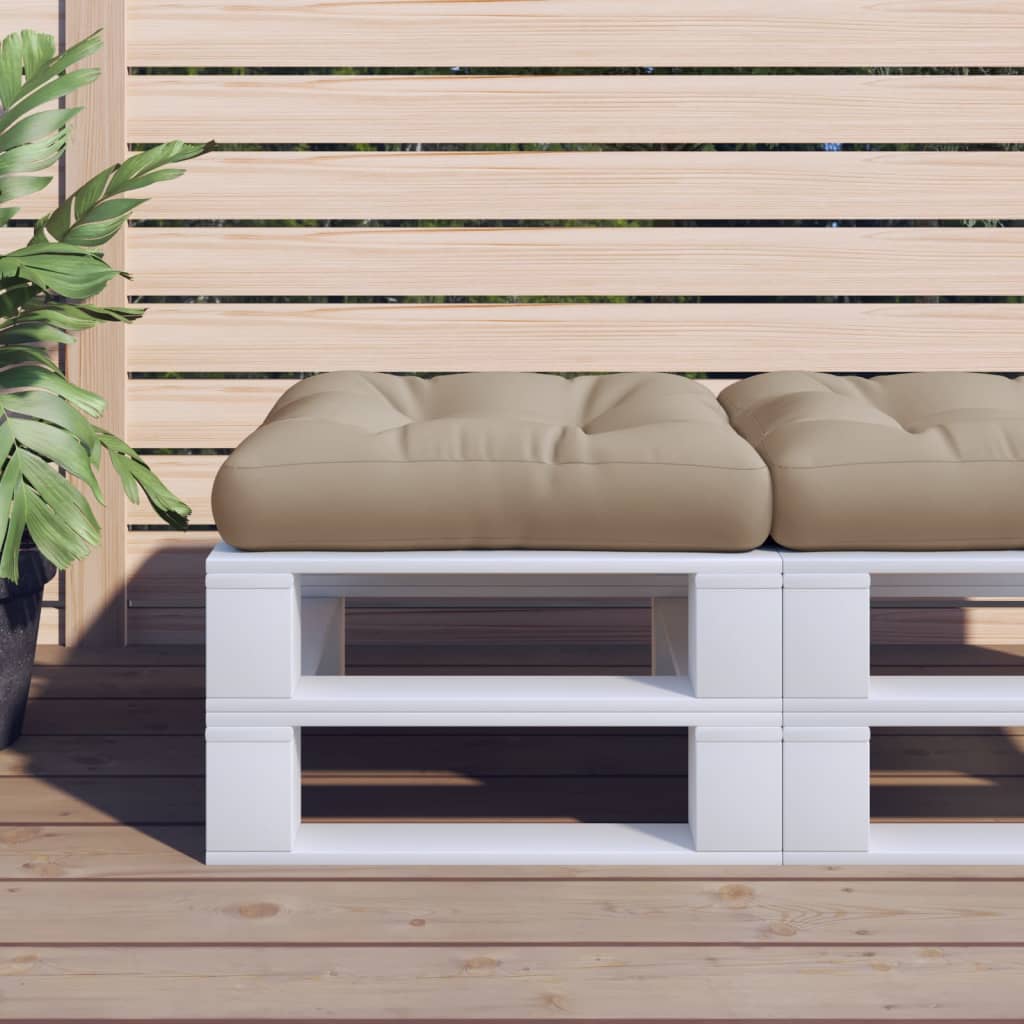 VIDAXL -Paletten 50x50x12 cm Stoff Taupe
