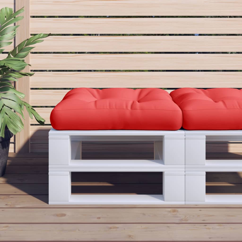 VidaXL Palettenkissen 60x60x12 cm Stoff Rot