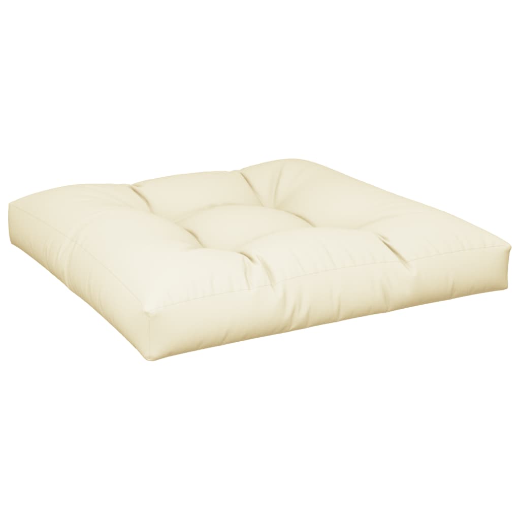 VidaXL Palettenkissen 70x70x12 cm Stoff cremefarben