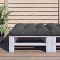 VidaXL Palettenkissen 70x70x12 cm, Stoff schwarz