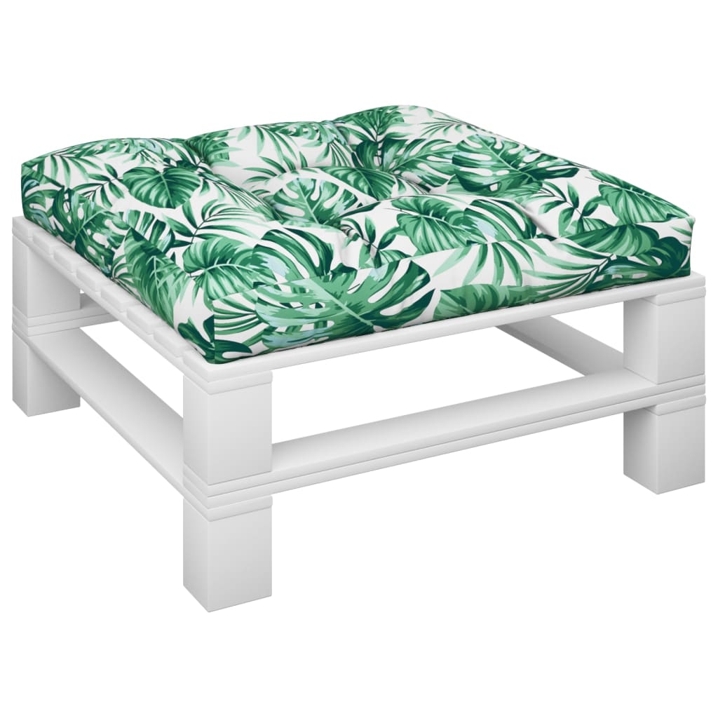 Vidaxl palletkussen bladpatroon 70x70x12 cm