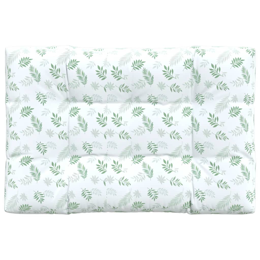 VidaXL Palettenkissen, Blattmuster, 120 x 80 x 12 cm Stoff