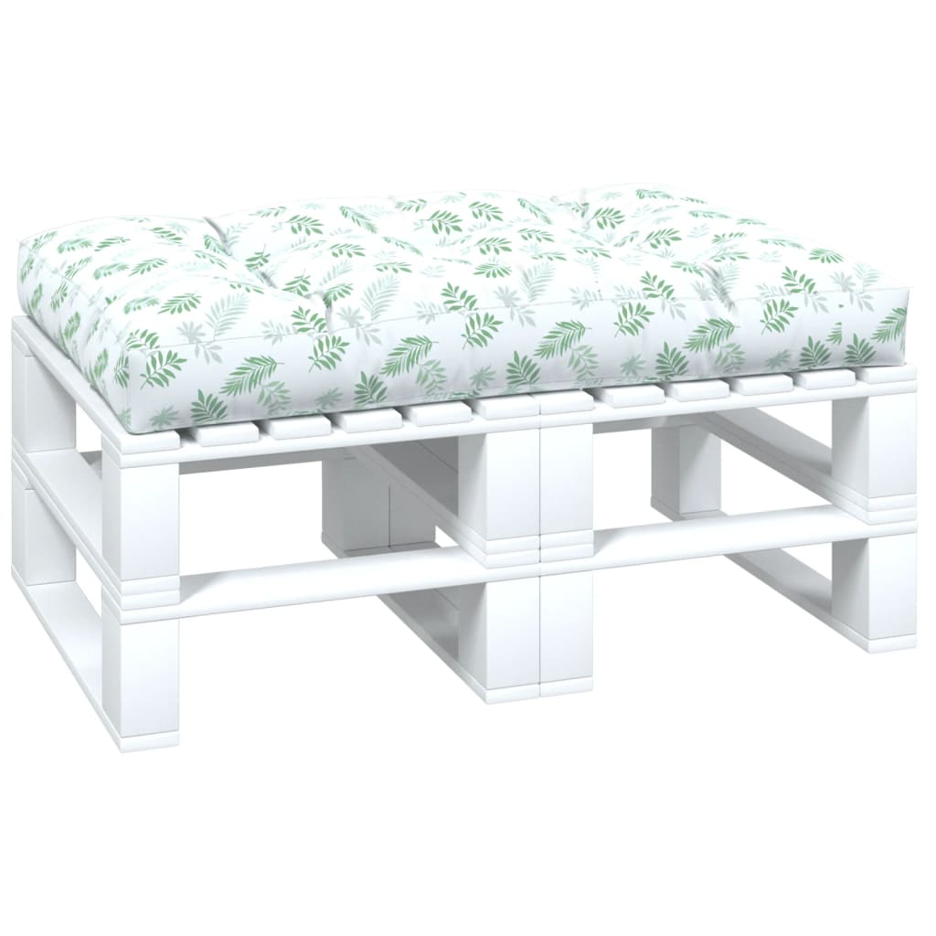 VidaXL Palettenkissen, Blattmuster, 120 x 80 x 12 cm Stoff
