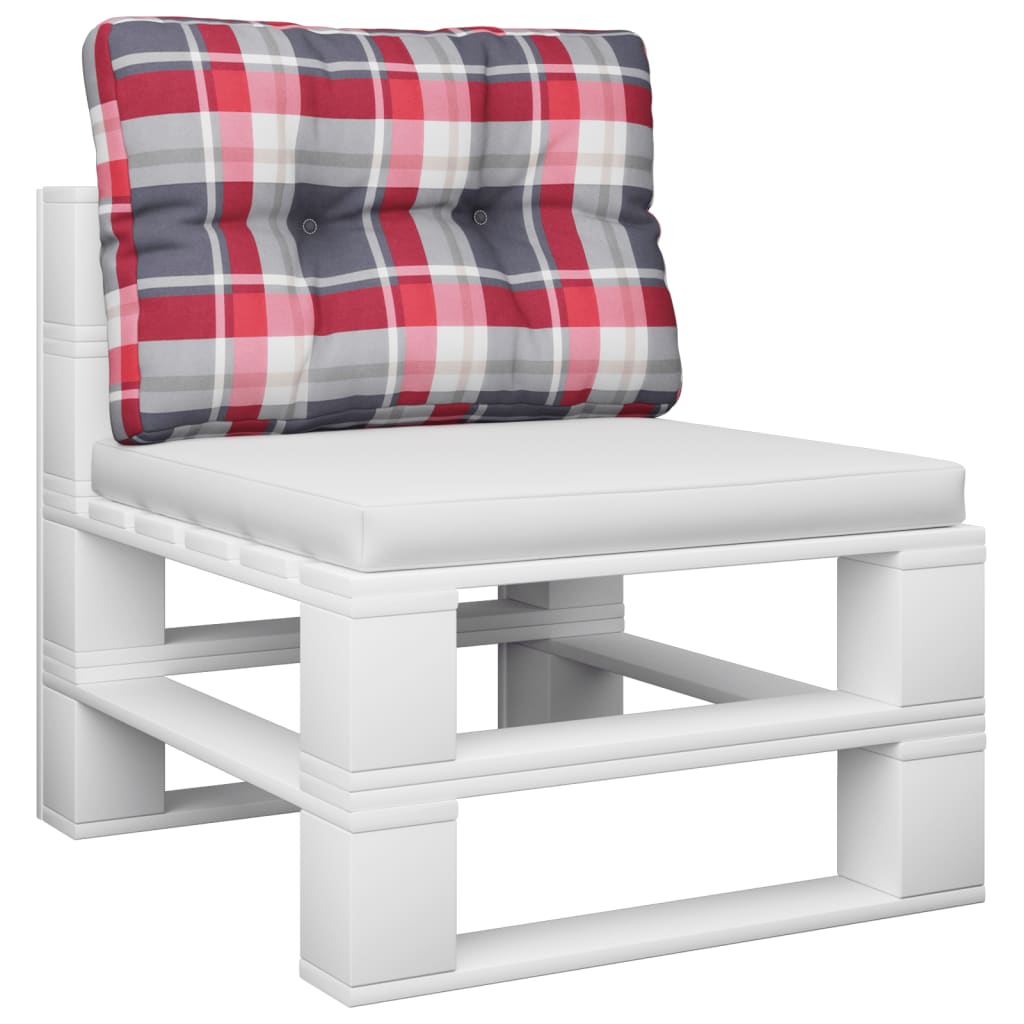 VidaXL Palettenkissen 60x40x12 cm Stoff mit Rautenmuster rot