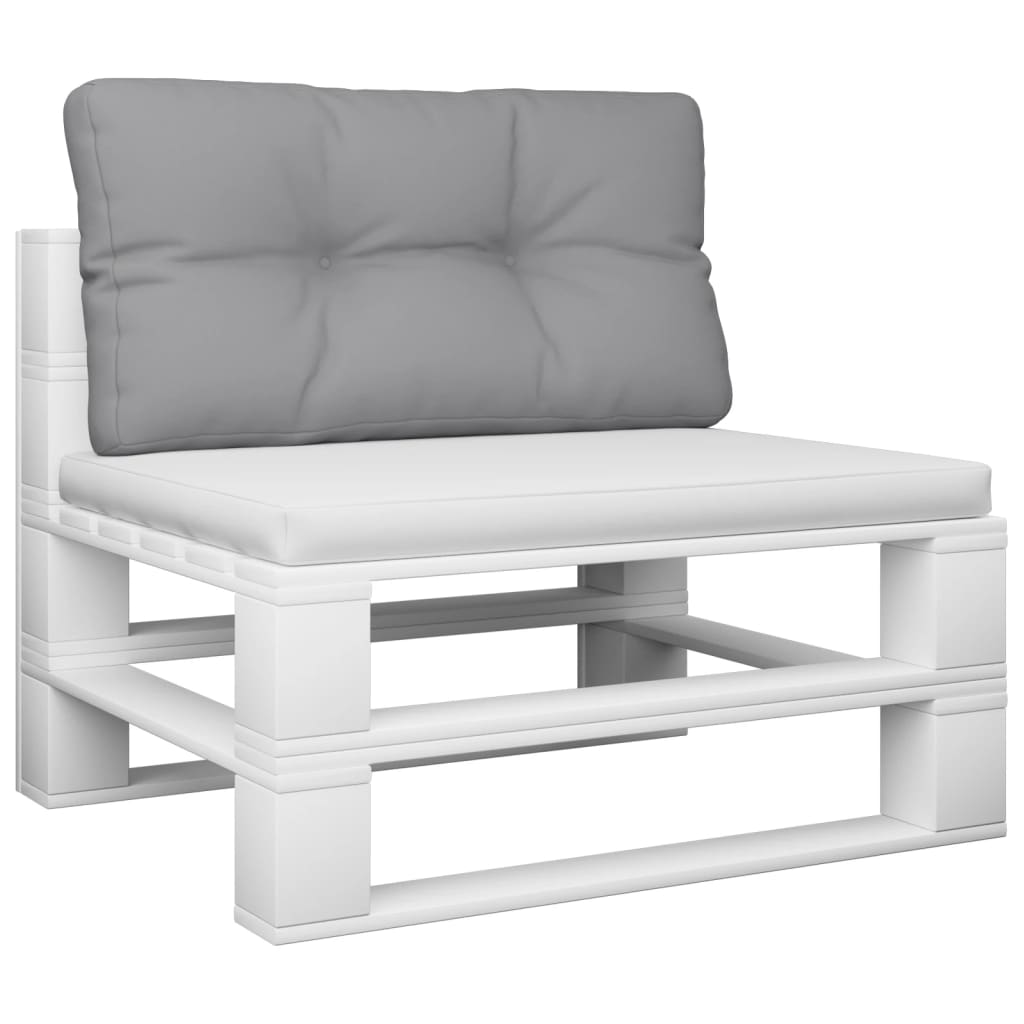 Vidaxl palletkussen 80x40x12 cm stof grijs