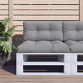 Vidaxl palletkussen 80x40x12 cm stof grijs
