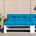 VidaXL Palettenkissen 120x40x12 cm Stoff hellblau