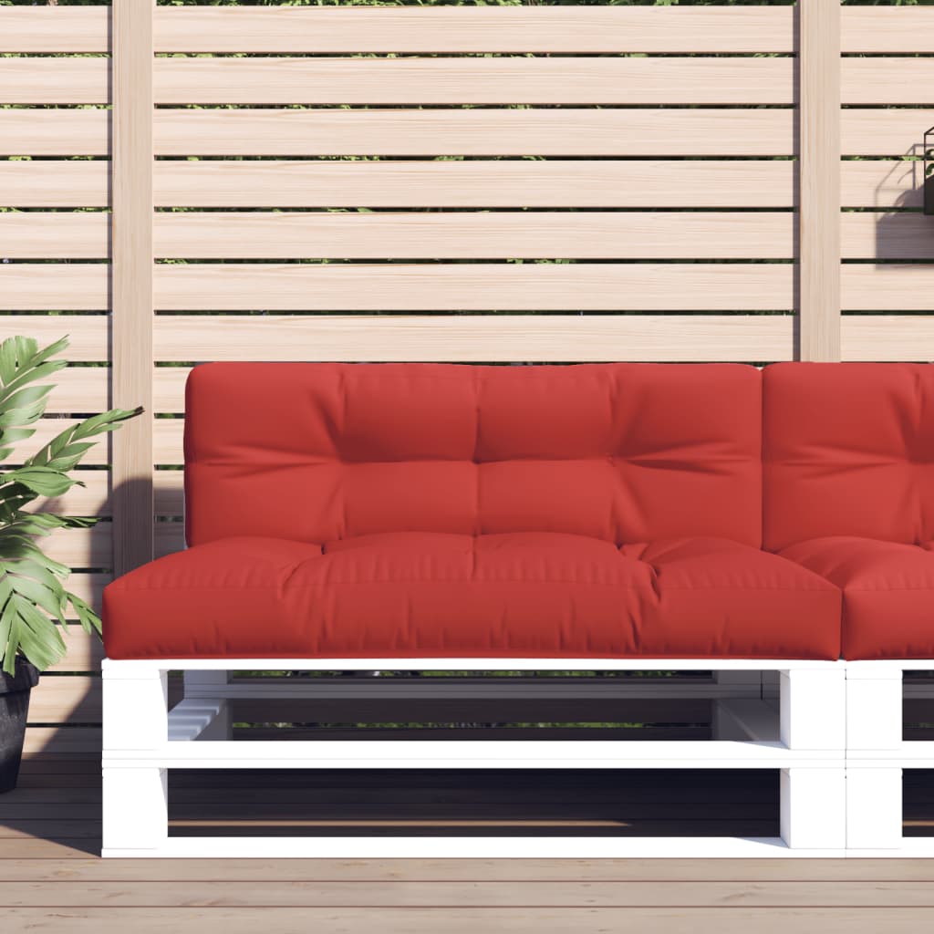 VIDAXL -Paletten 120x40x12 cm Stoff rot