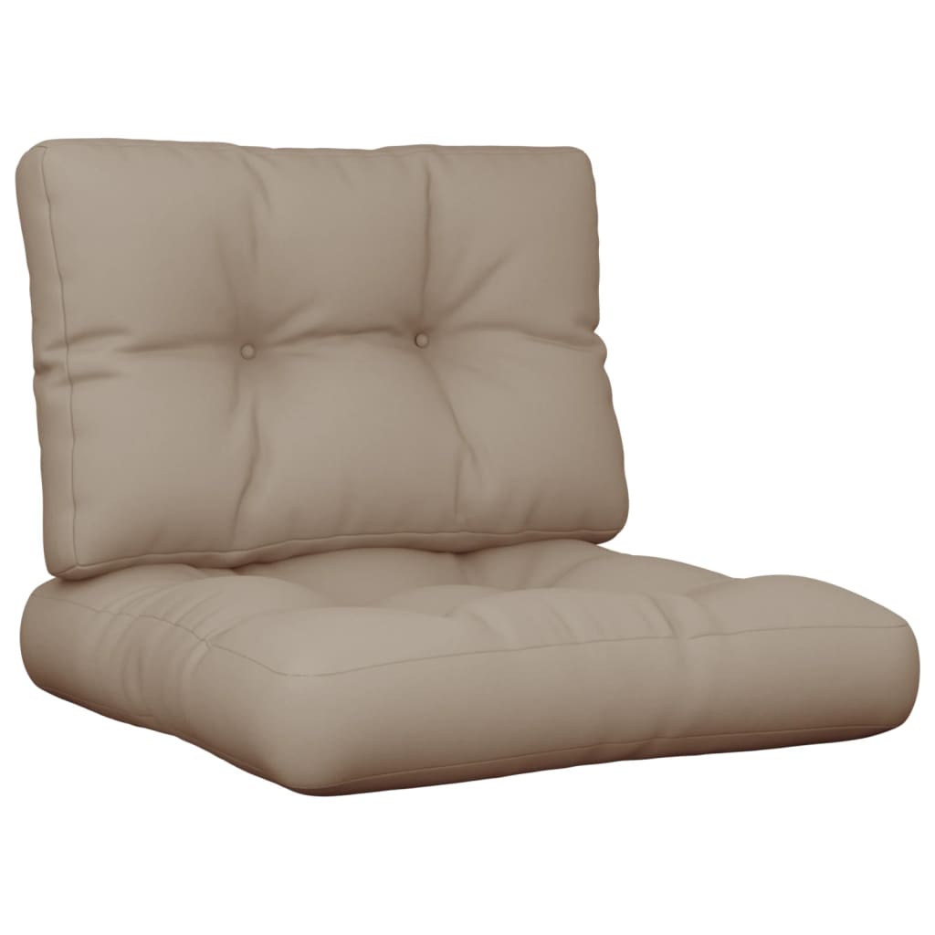 VidaXL Palettenkissen, 2 Stück, Stoff, taupe