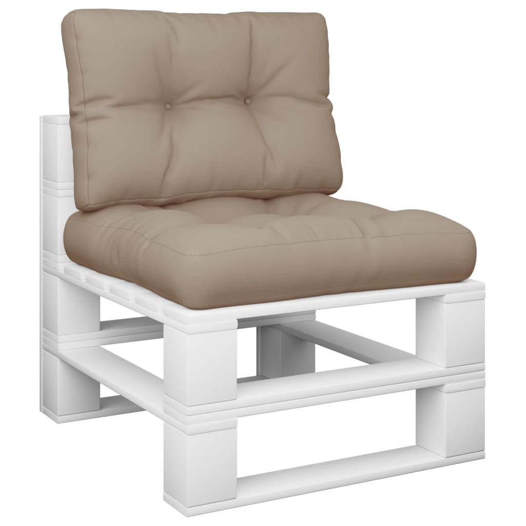 VidaXL Palettenkissen, 2 Stück, Stoff, taupe