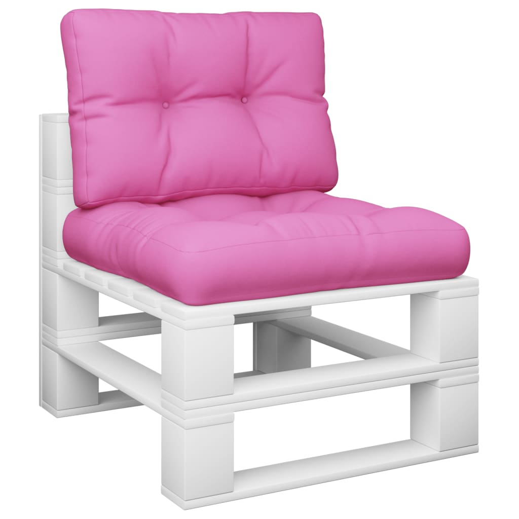 VidaXL Palettenkissen, 2 Stück, Stoff, rosa