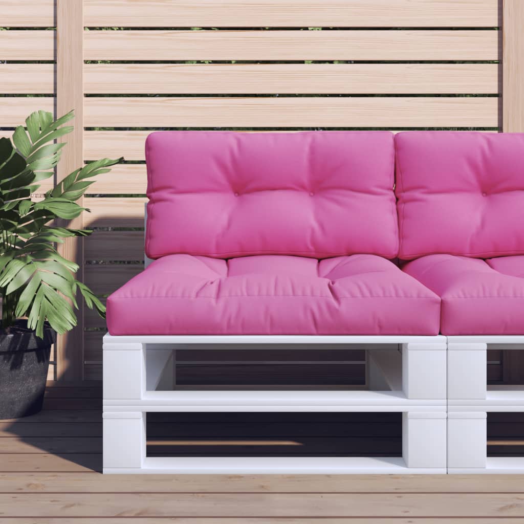 VidaXL Palettenkissen, 2 Stück, Stoff, rosa