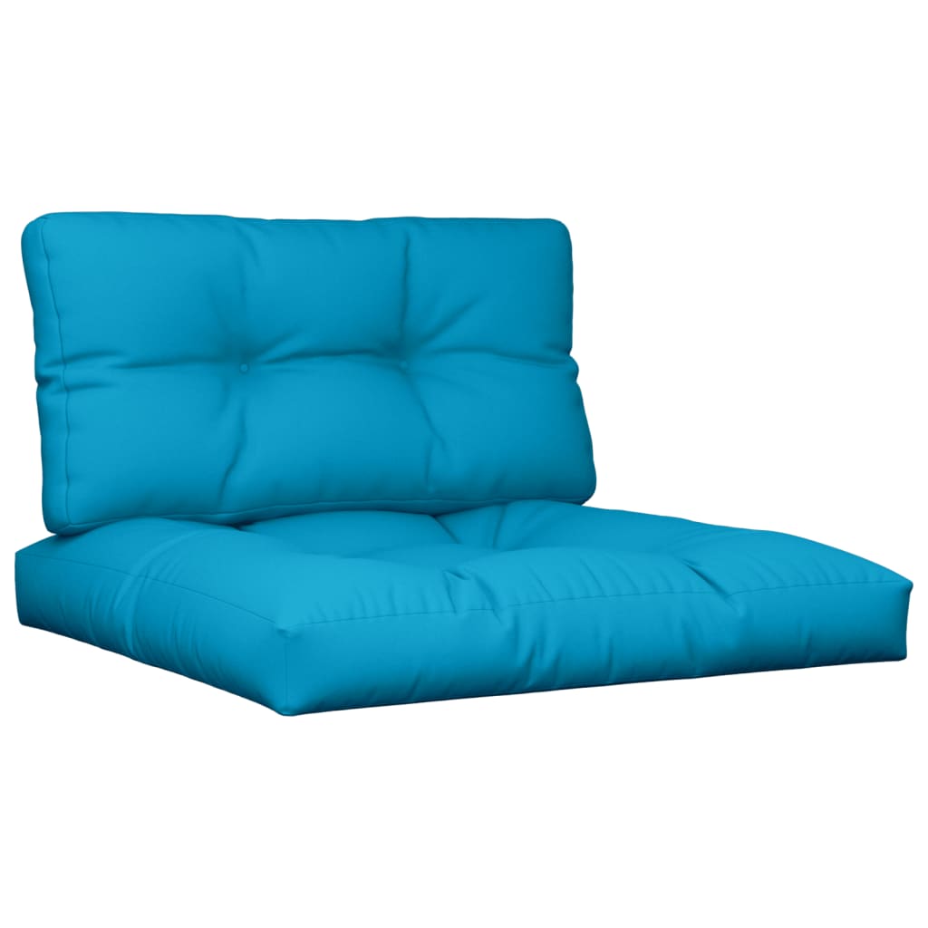 VidaXL Palettenkissen, 2 Stück, Stoff, Hellblau