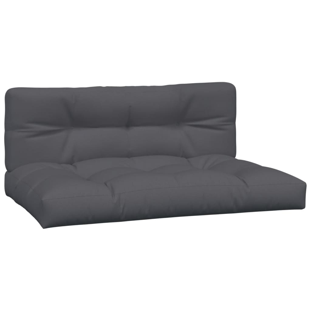 Vidaxl -Palettekissen 2 ST Stoff Anthrazit -geläutet