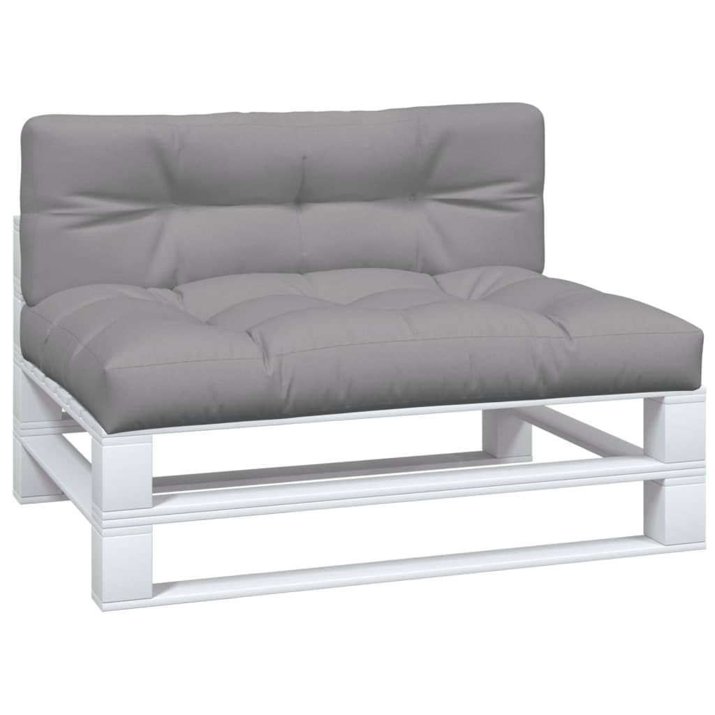 VidaXL Palettenkissen 2 St. Stoff grau