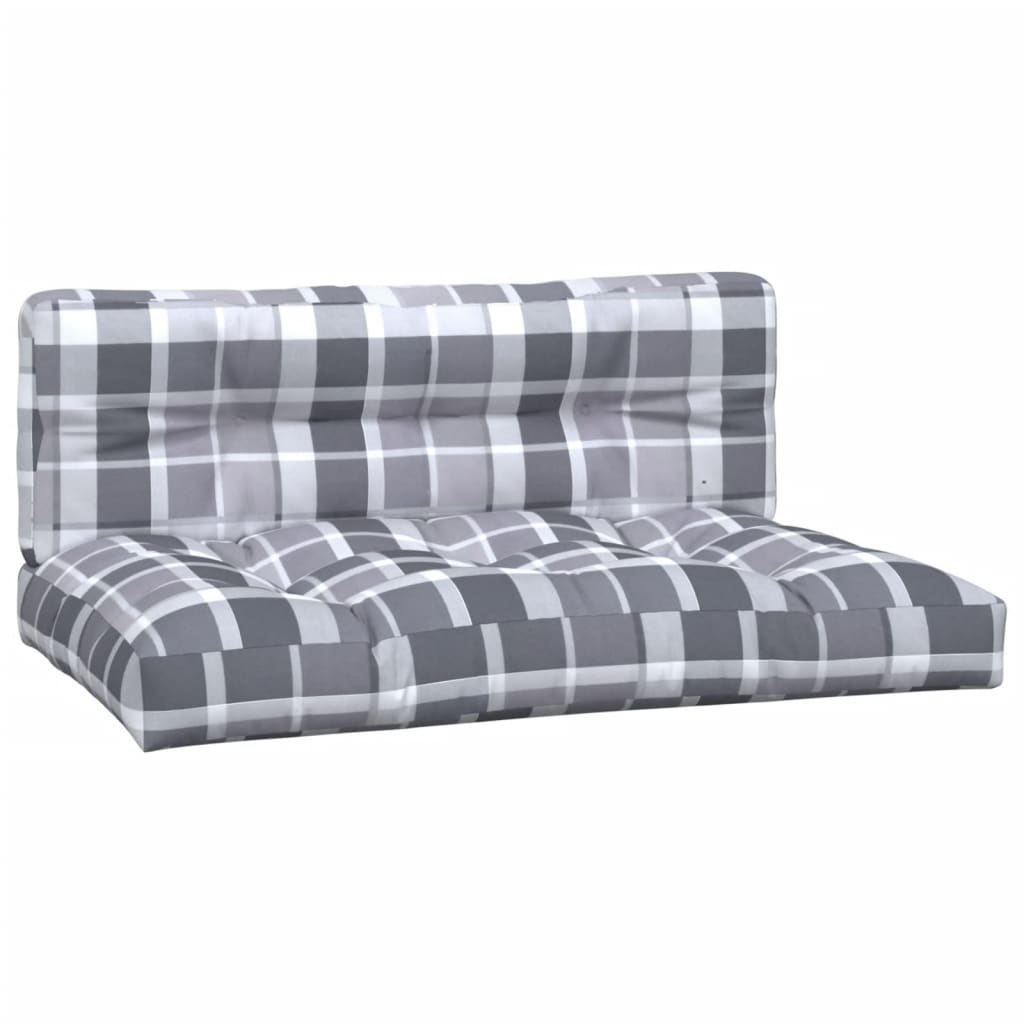 VidaXL Palettenkissen 2 Stedcase - Muster Stoff grau