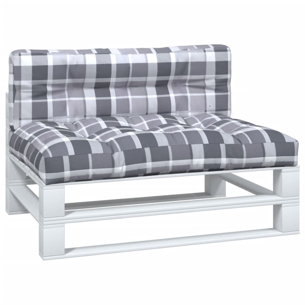 VidaXL Palettenkissen 2 Stedcase - Muster Stoff grau