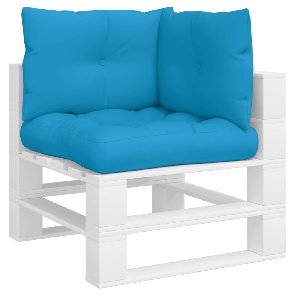 VidaXL Palettenkissen, 3 Stück, Stoff, Blau