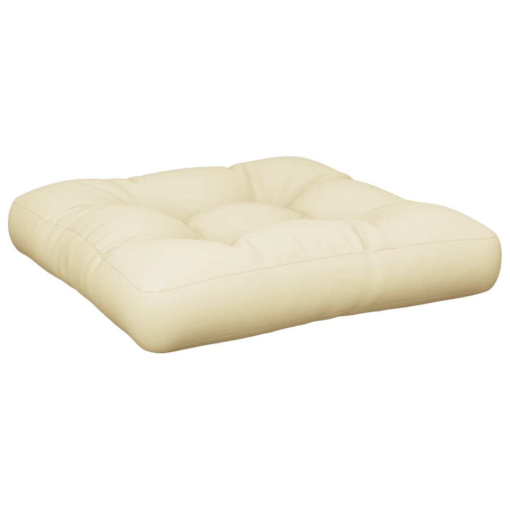 VidaXL Palettenkissen 60x61,5x10 cm Stoff, cremefarben