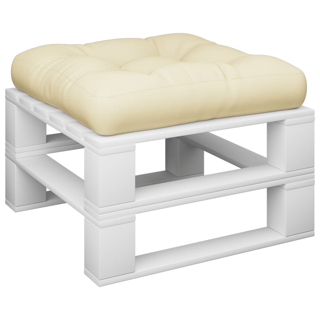 VidaXL Palettenkissen 60x61,5x10 cm Stoff, cremefarben