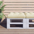 VidaXL Palettenkissen 60x61,5x10 cm Stoff, cremefarben