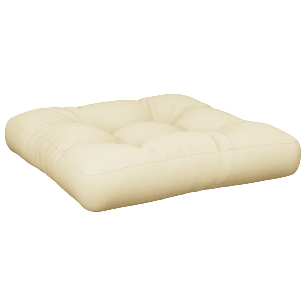 VidaXL Palettenkissen 58x58x10 cm Stoff Cremefarben