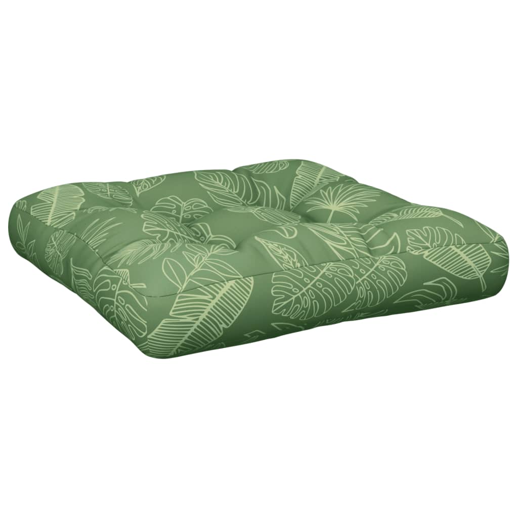 VidaXL Palettenkissen, Blattmuster, 58 x 58 x 10 cm, Oxford-Gewebe
