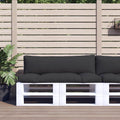 Vidaxl palletkussens 2 st stof zwart