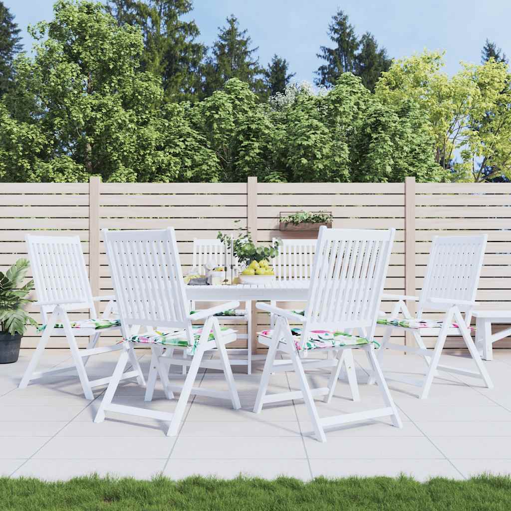 VidaXL Gartenstuhlkissen, 6 Stück, 40 x 40 x 4 cm, Stoff, mehrfarbig