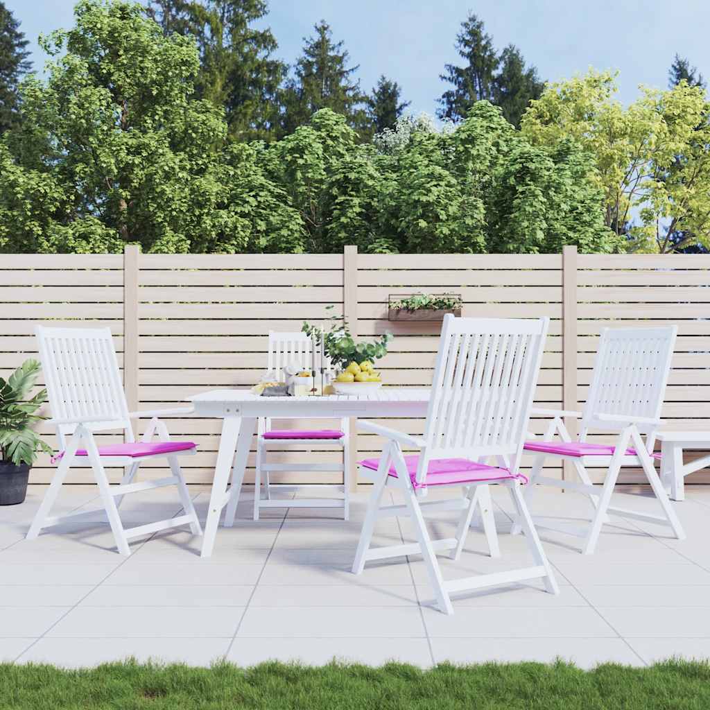 VidaXL Gartenstuhlkissen, 4 Stück, 40 x 40 x 4 cm, Stoff, Rosa