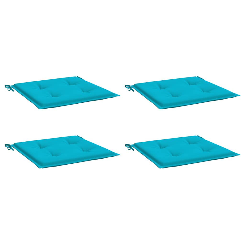 Vidaxl tuinstoelkussens 4 st 40x40x4 cm stof turquoise