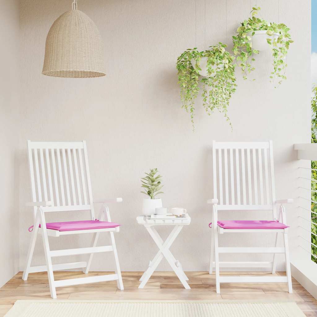 Vidaxl tuinstoelkussens 2 st 50x50x4 cm stof roze