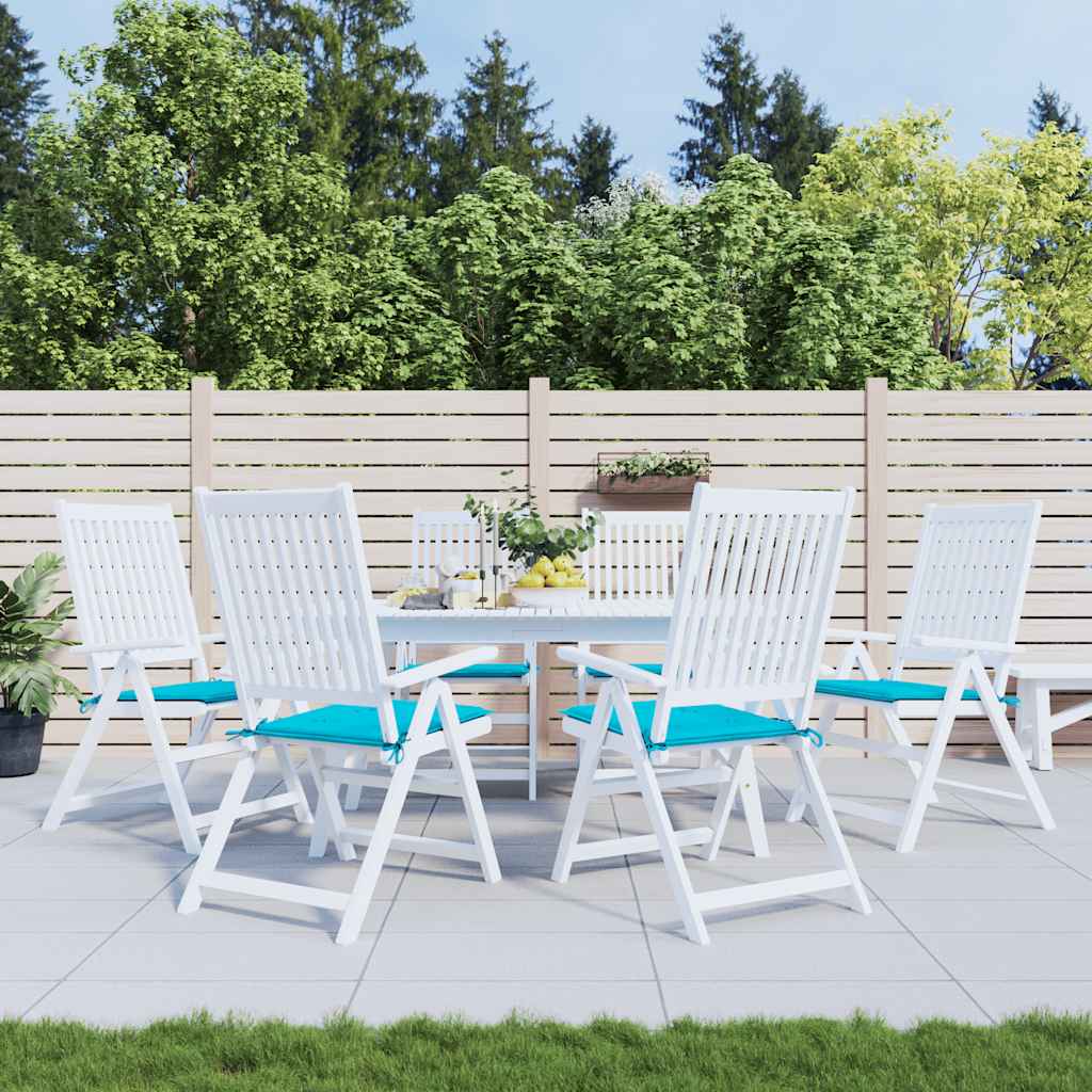 Vidaxl tuinstoelkussens 6 st 50x50x4 cm stof turquoise