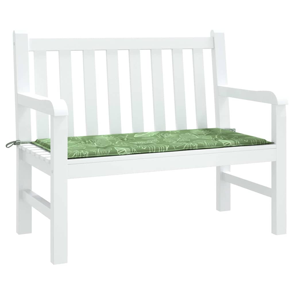 VidaXL Gartenbankkissen 120x50x4 cm Oxford-Gewebe mit Blattmuster