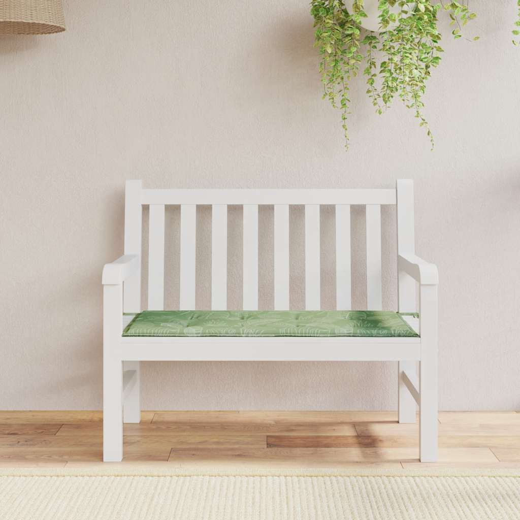 VidaXL Gartenbankkissen 120x50x4 cm Oxford-Gewebe mit Blattmuster