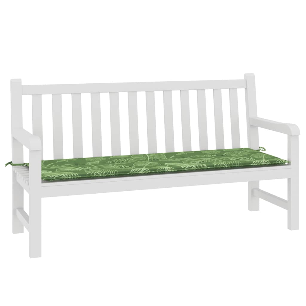 VidaXL Gartenbankkissen 150x50x4 cm Oxford-Gewebe mit Blattmuster