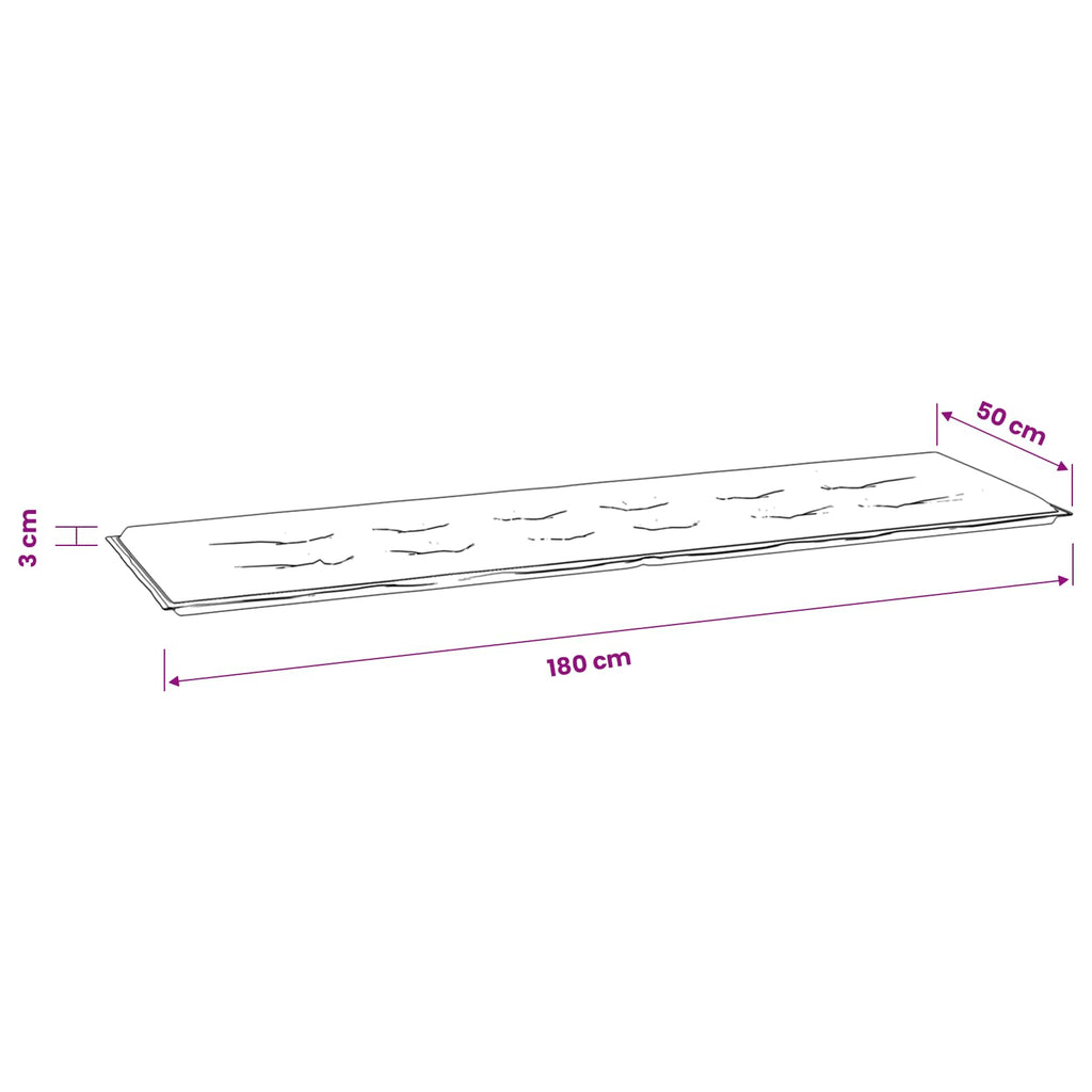 Vidaxl bankkussen oxford stof bladpatroon 180 x 50 x 3 cm