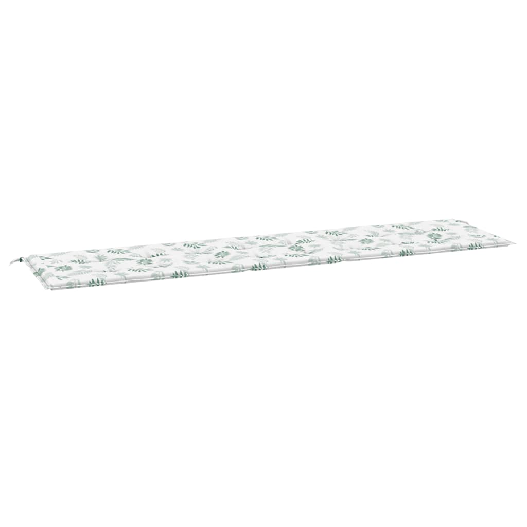 Vidaxl tuinbankkussen bladpatroon 200x50x4 cm stof