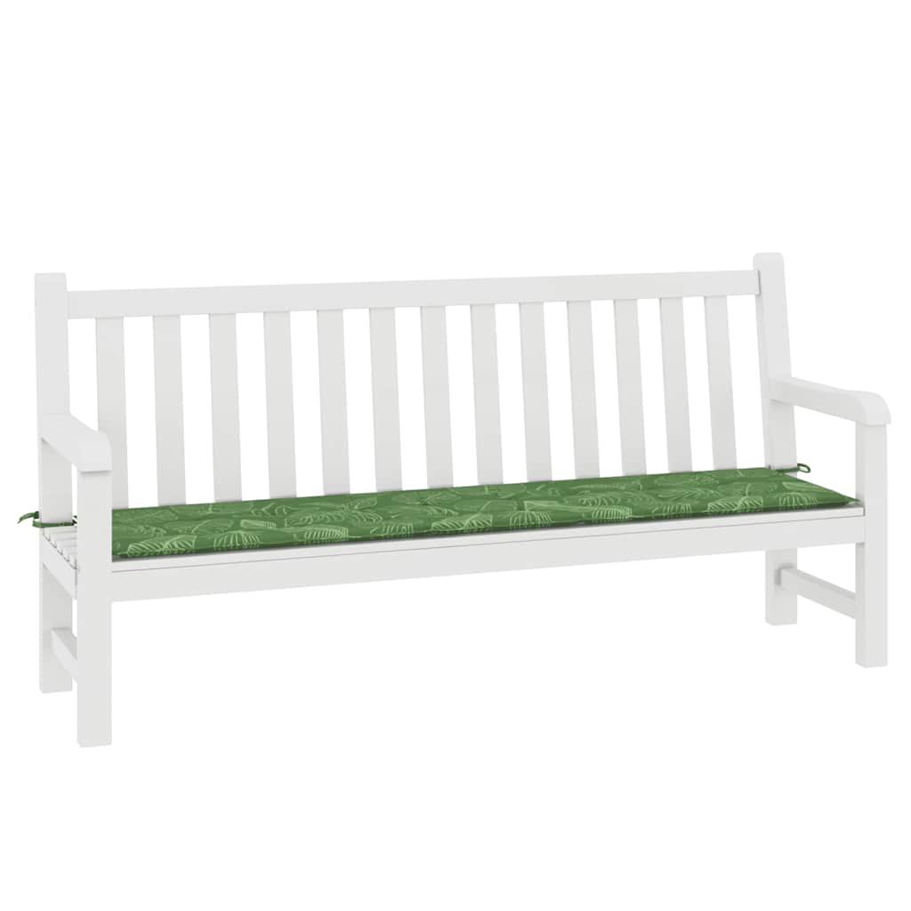 Vidaxl tuinbankkussen bladpatroon 200x50x4 cm stof