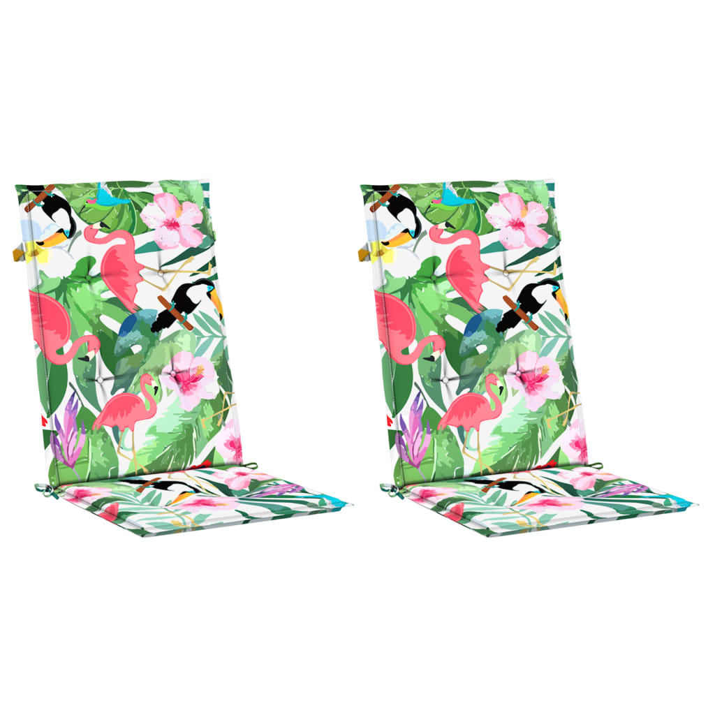 VidaXL Gartenstuhlkissen, 2 Stück, 120 x 50 x 3 cm, Stoff, mehrfarbig