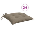 Vidaxl stoelkussens 4 st 40x40x7 cm oxford stof taupe
