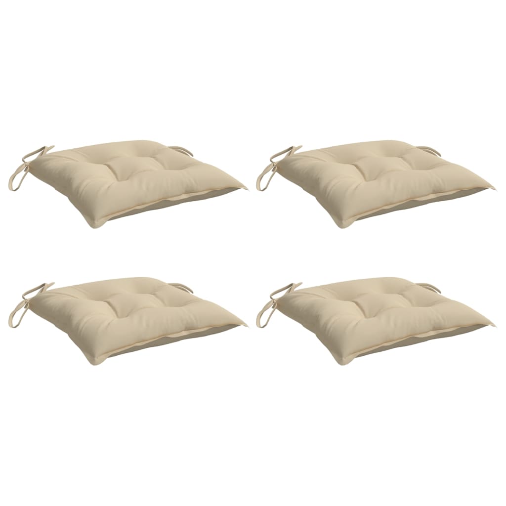 VidaXL Palettenkissen, 4 Stück, 50 x 50 x 7 cm, Oxford-Gewebe, beige
