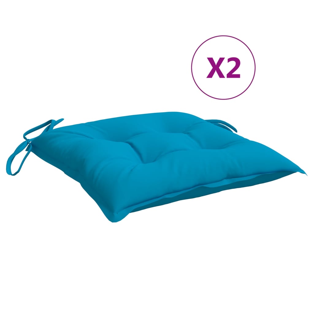 VidaXL Palettenkissen, 2 Stück, 50 x 50 x 7 cm, Oxford-Gewebe, Hellblau