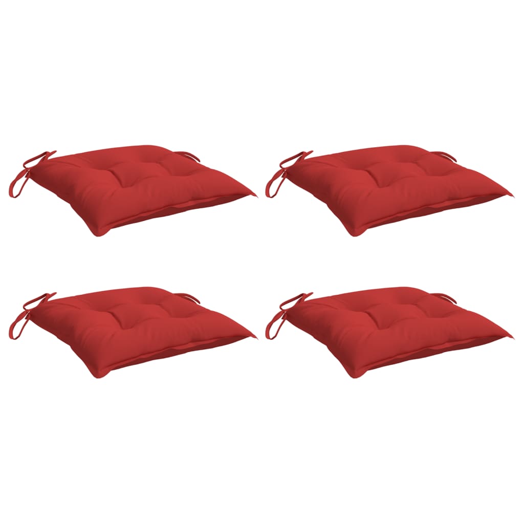 VidaXL Palettenkissen, 4 Stück, 50 x 50 x 7 cm, Oxford-Gewebe, Rot