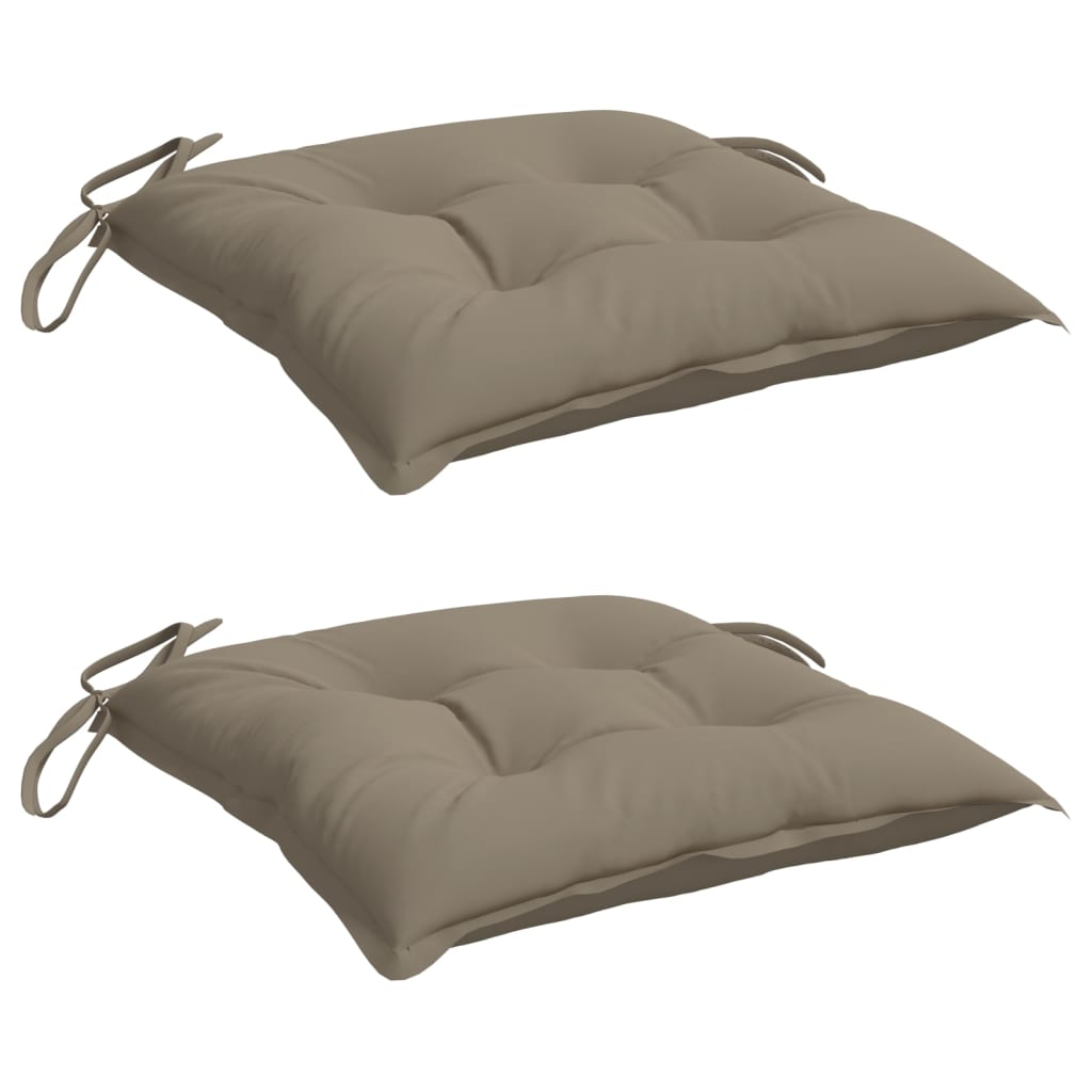 VidaXL Palettenkissen, 2 Stück, 50 x 50 x 7 cm, Oxford-Gewebe, taupe