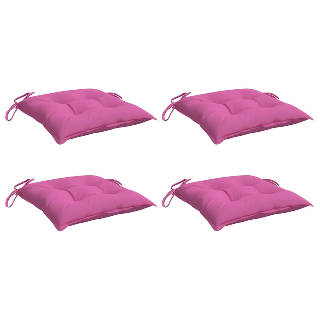 VidaXL Stuhlkissen, 4 Stück, 50 x 50 x 7 cm, Oxford-Gewebe, Rosa
