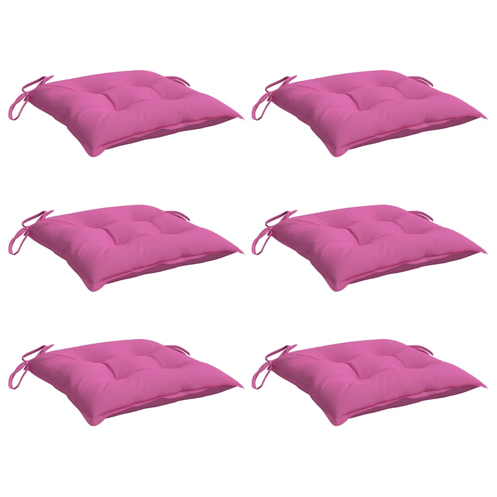 VidaXL Stuhlkissen, 6 Stück, 50 x 50 x 7 cm, Oxford-Gewebe, Rosa