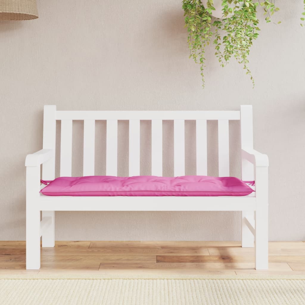 VidaXL Gartenbankkissen 120x50x7 cm Stoff Rosa