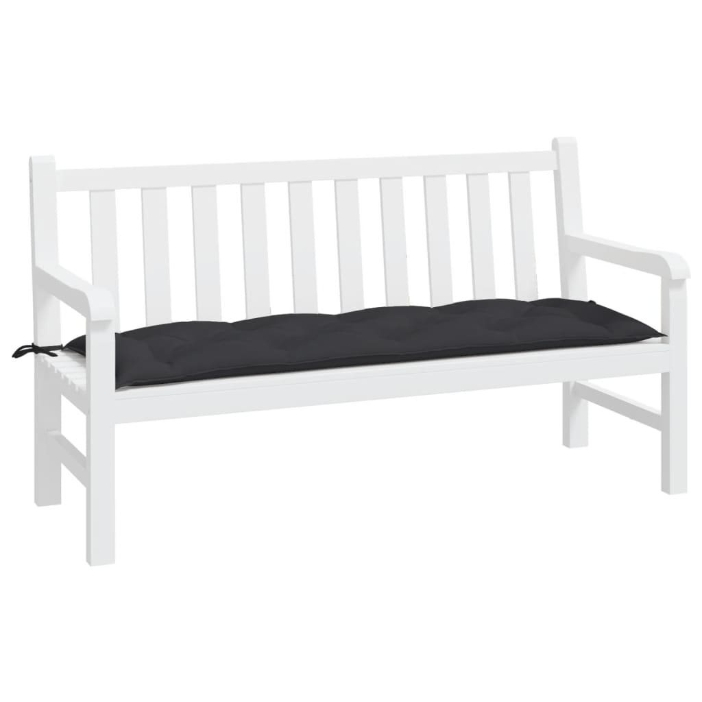 VidaXL Gartenbankkissen 150x50x7 cm Oxford-Gewebe Schwarz