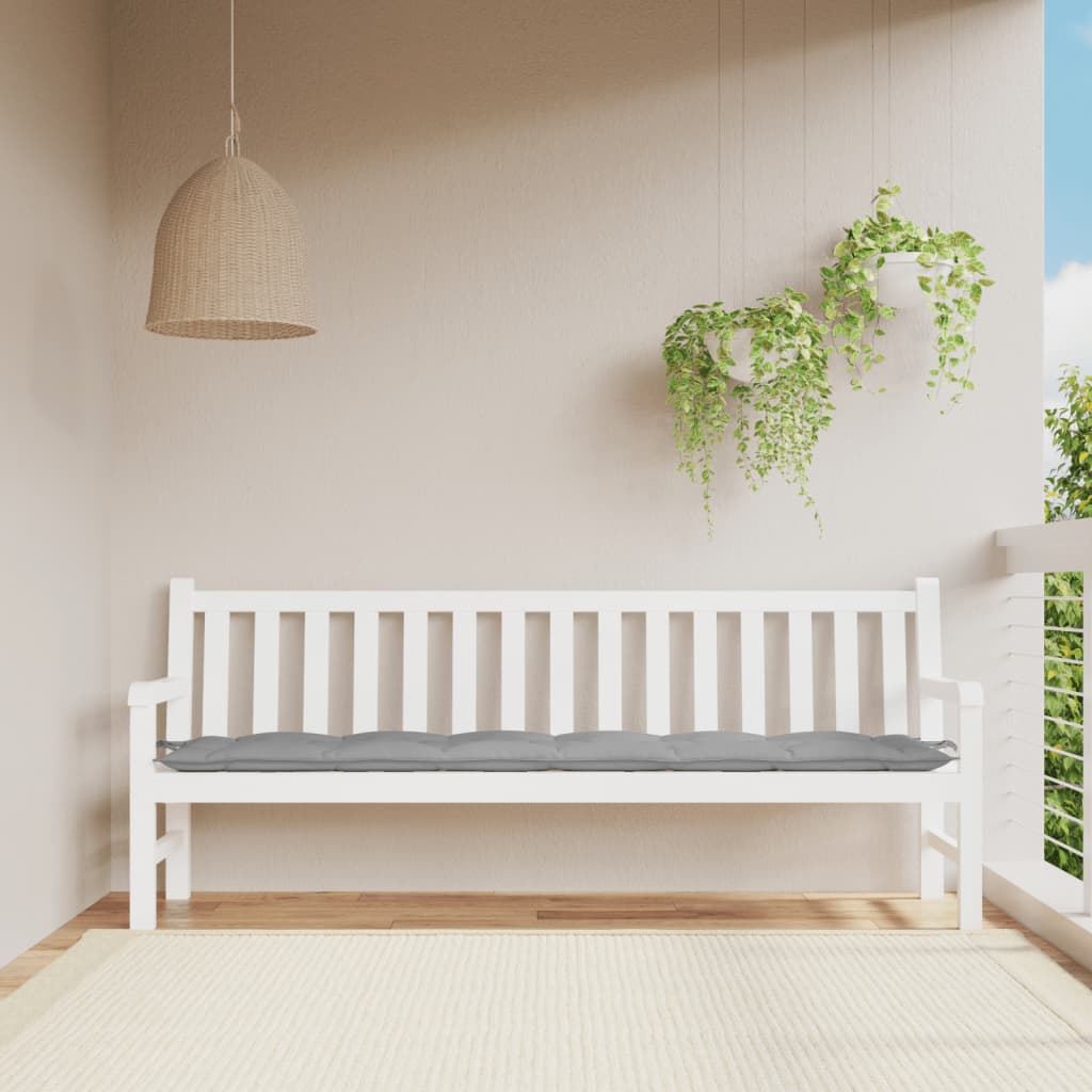 VidaXL Gartenbankkissen 200x50x7 cm Oxford-Gewebe Grau